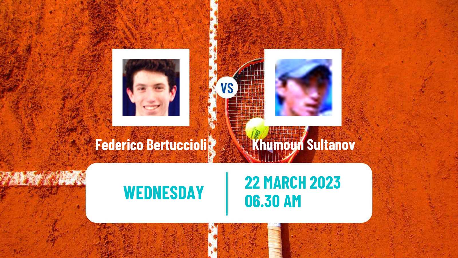 Tennis ITF Tournaments Federico Bertuccioli - Khumoun Sultanov