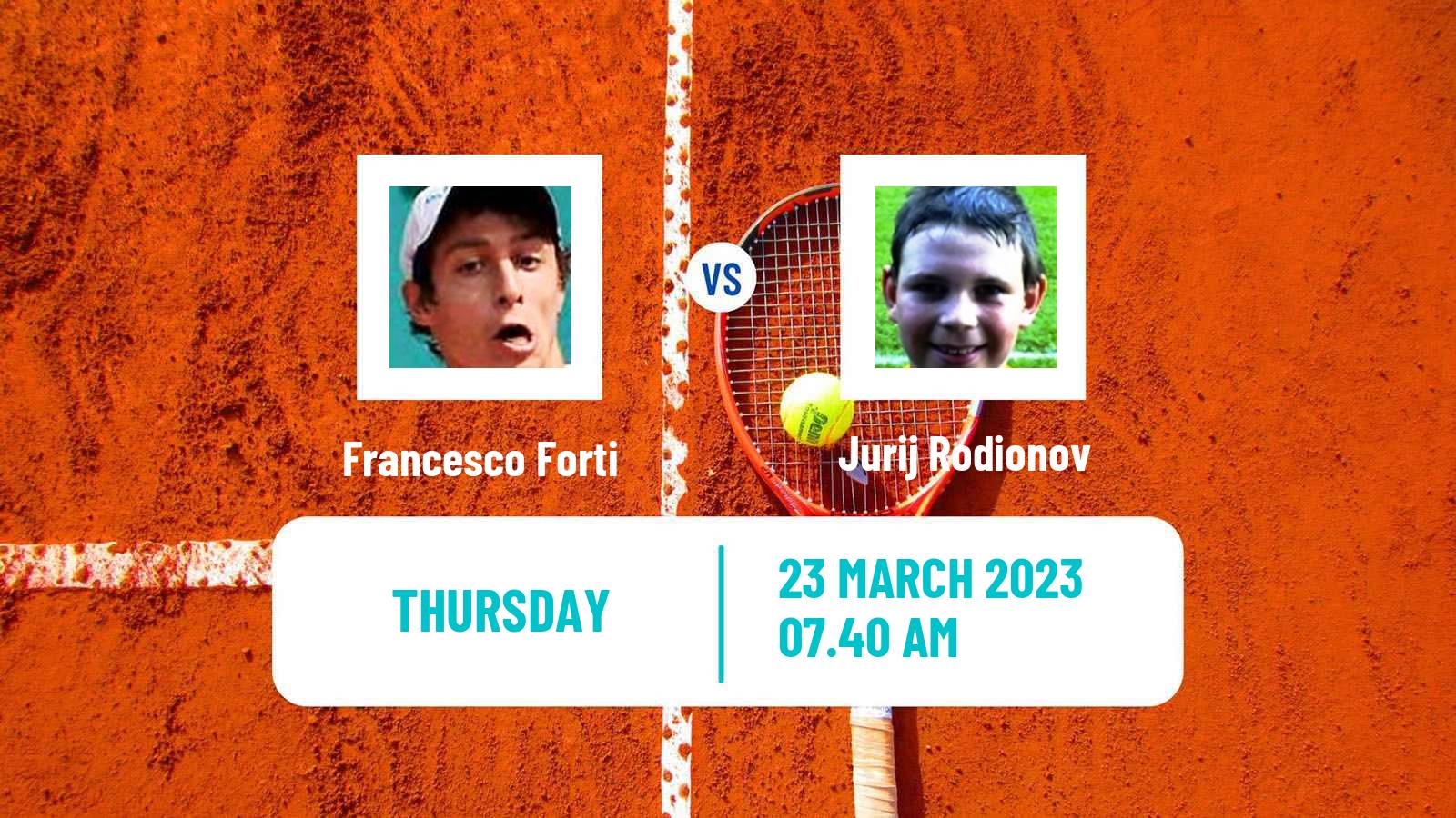 Tennis ATP Challenger Francesco Forti - Jurij Rodionov