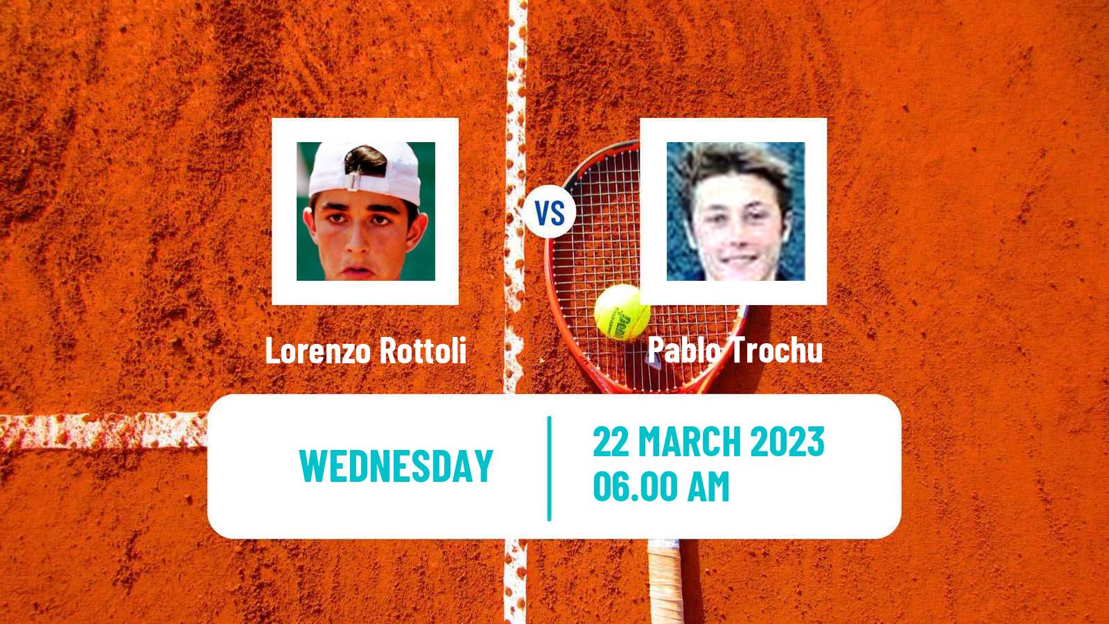 Tennis ITF Tournaments Lorenzo Rottoli - Pablo Trochu