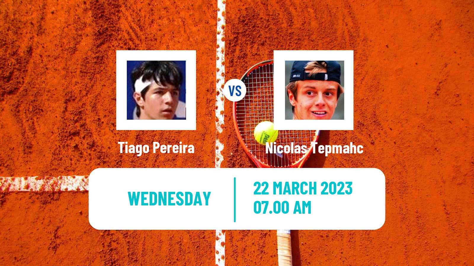 Tennis ITF Tournaments Tiago Pereira - Nicolas Tepmahc