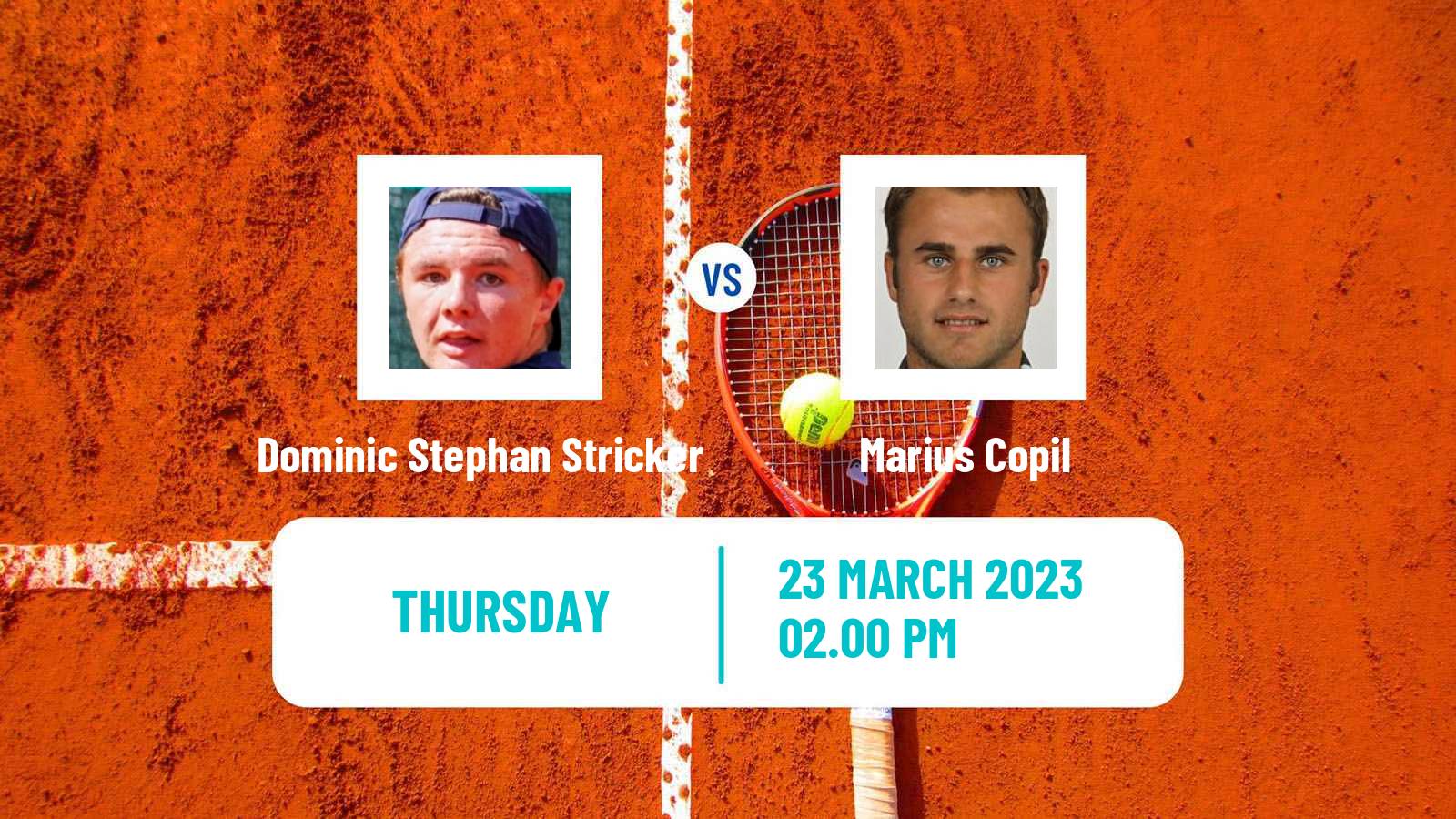 Tennis ATP Challenger Dominic Stephan Stricker - Marius Copil