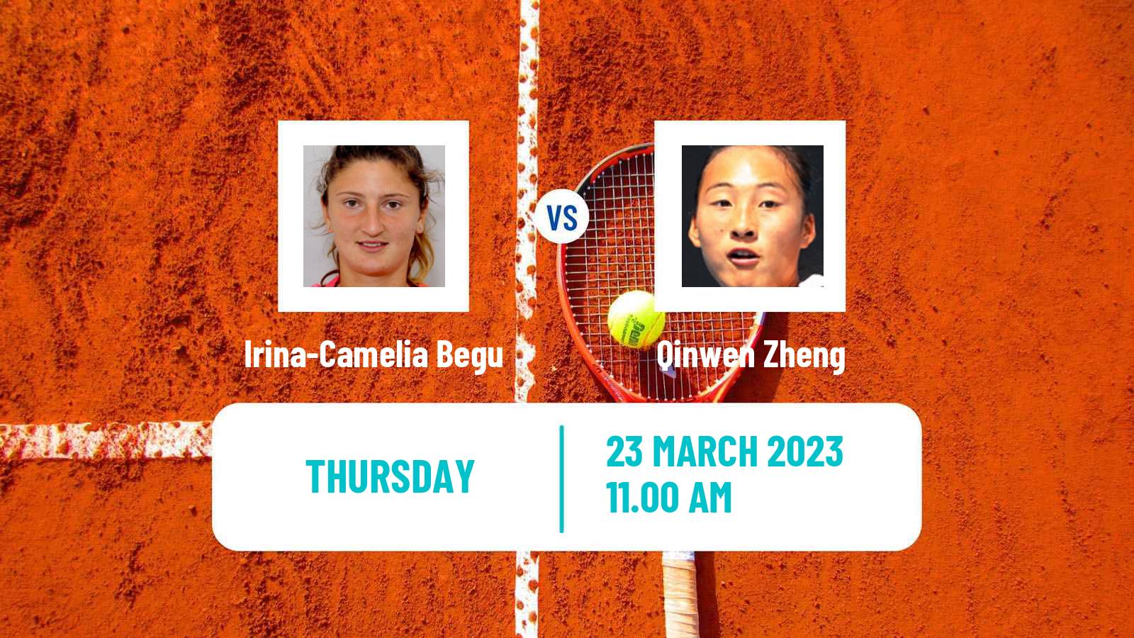 Tennis WTA Miami Irina-Camelia Begu - Qinwen Zheng