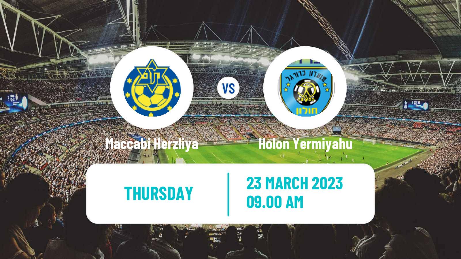 Soccer Israeli Liga Alef South Maccabi Herzliya - Holon Yermiyahu