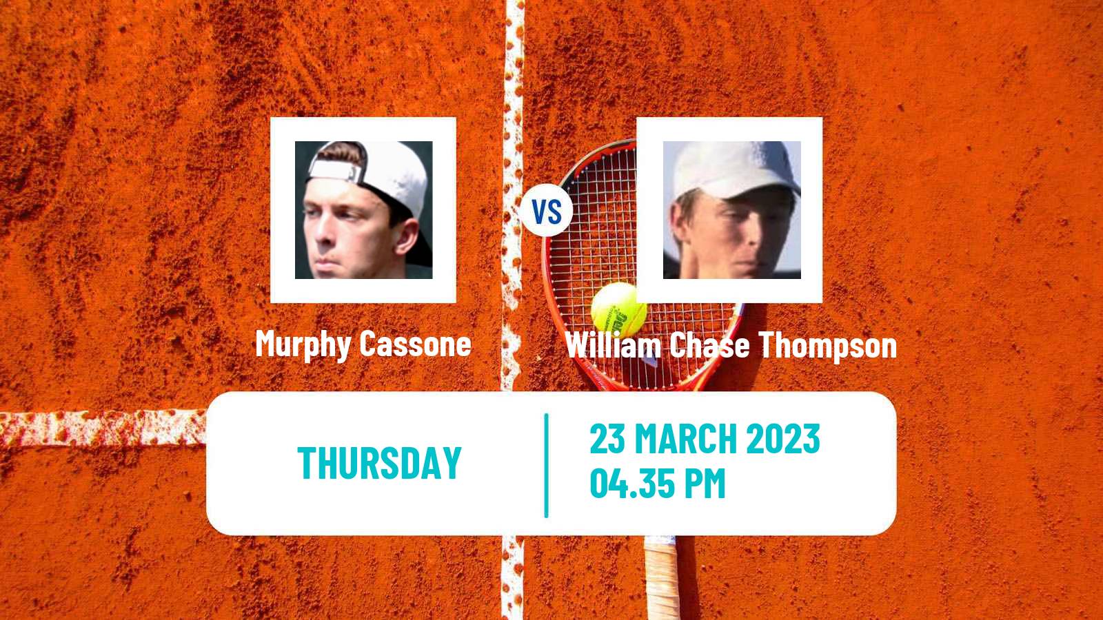 Tennis ITF Tournaments Murphy Cassone - William Chase Thompson