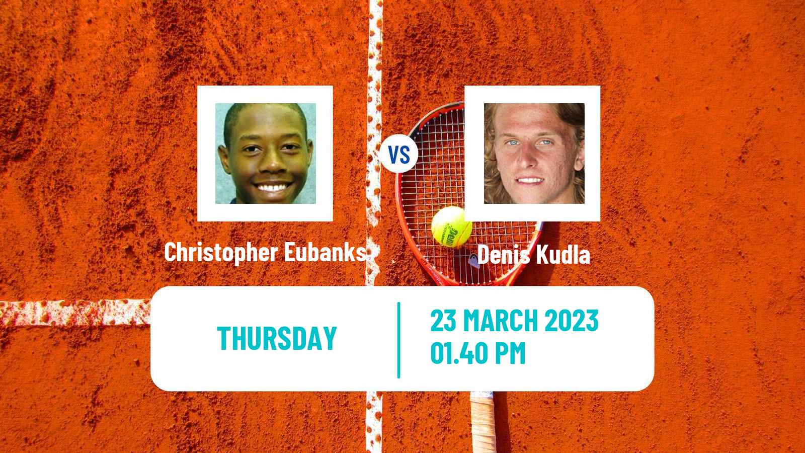 Tennis ATP Miami Christopher Eubanks - Denis Kudla