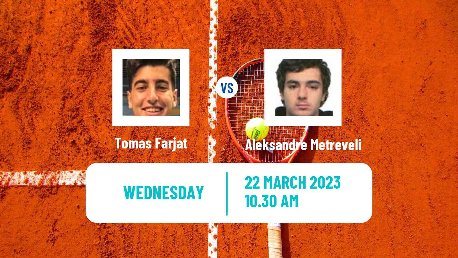 Tennis ITF Tournaments Tomas Farjat - Aleksandre Metreveli