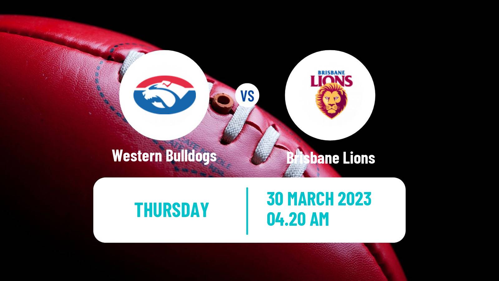 Aussie rules AFL Western Bulldogs - Brisbane Lions
