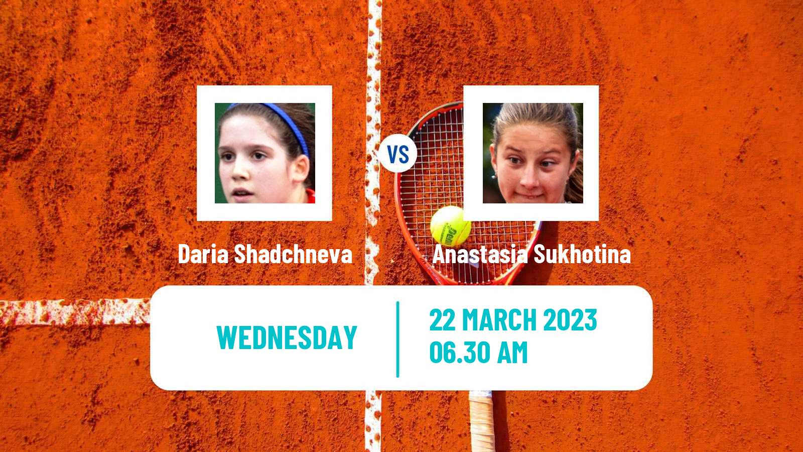 Tennis ITF Tournaments Daria Shadchneva - Anastasia Sukhotina