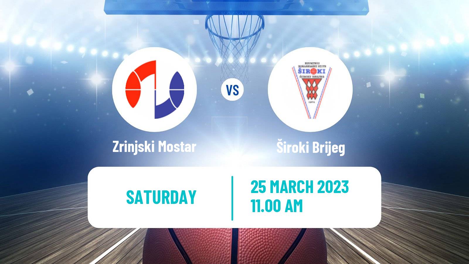Basketball Bosnian Prvenstvo Basketball Zrinjski Mostar - Široki Brijeg