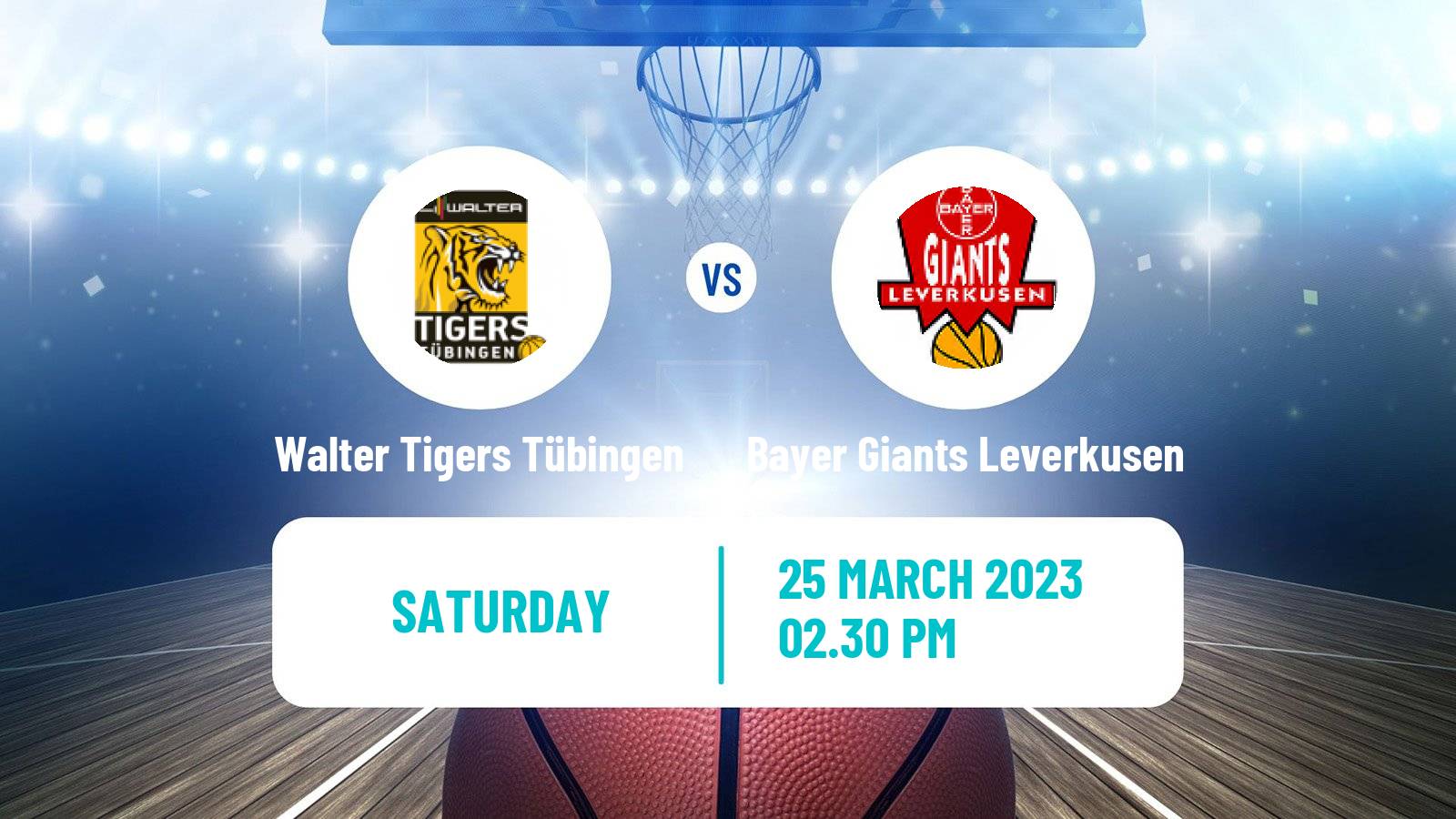 Basketball German Pro A Basketball Walter Tigers Tübingen - Bayer Giants Leverkusen