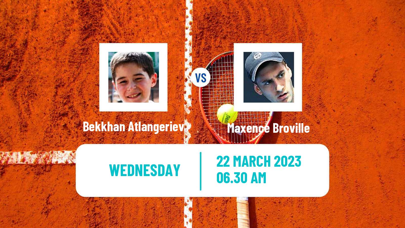 Tennis ITF Tournaments Bekkhan Atlangeriev - Maxence Broville