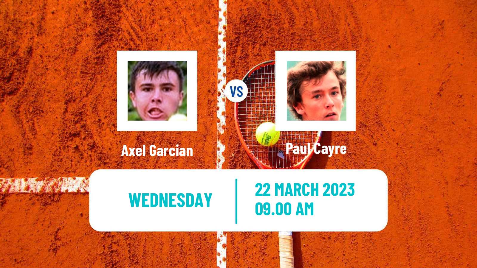 Tennis ITF Tournaments Axel Garcian - Paul Cayre
