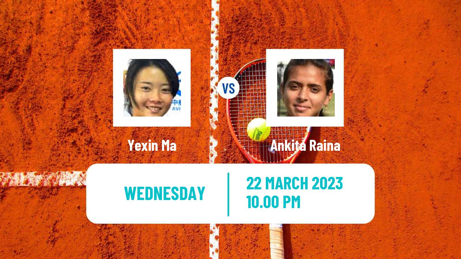 Tennis ITF Tournaments Yexin Ma - Ankita Raina