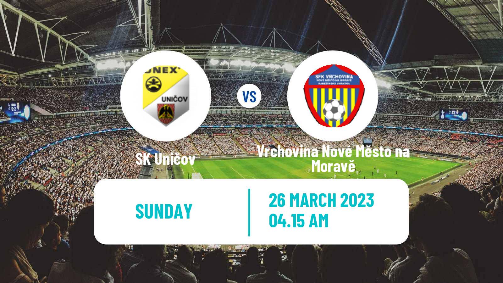 Soccer Czech MSFL Uničov - Vrchovina Nové Město na Moravě