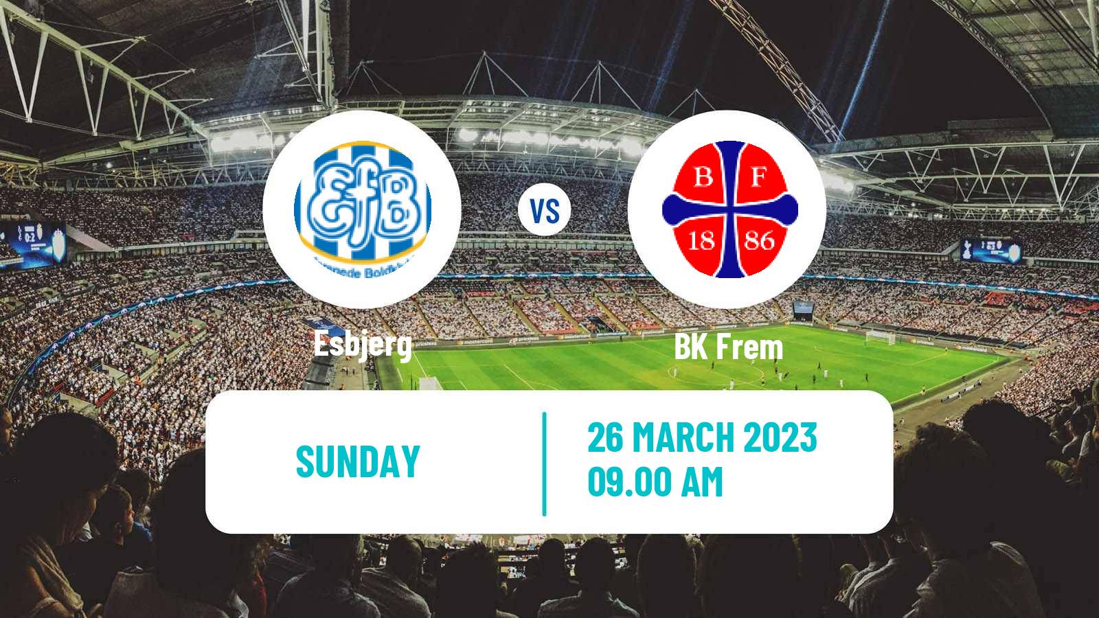 Soccer Danish 2 Division Esbjerg - BK Frem