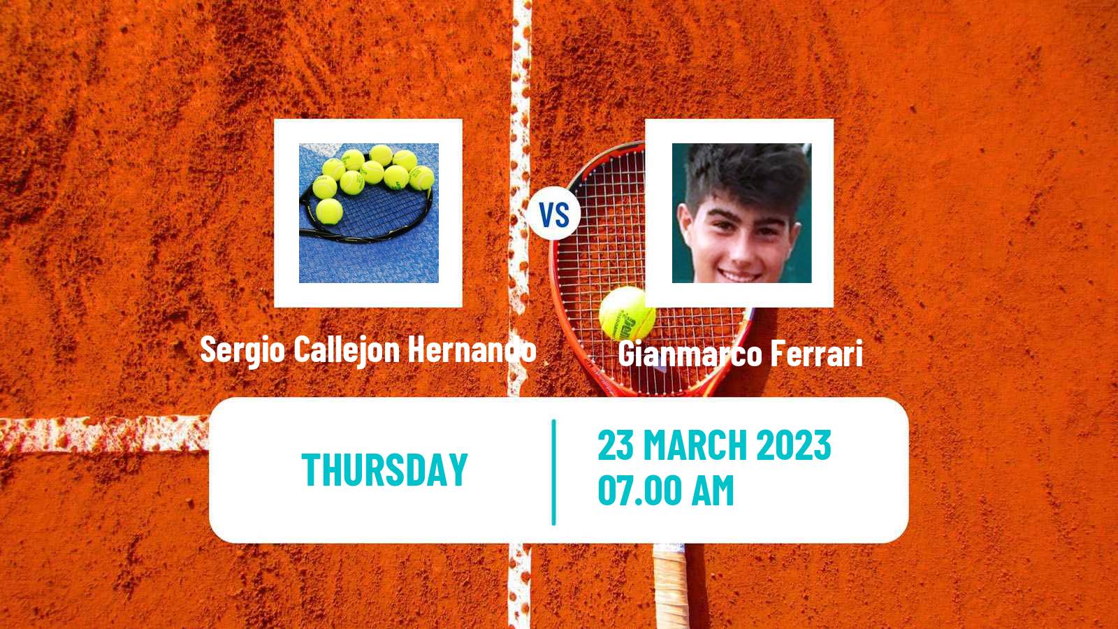 Tennis ITF Tournaments Sergio Callejon Hernando - Gianmarco Ferrari