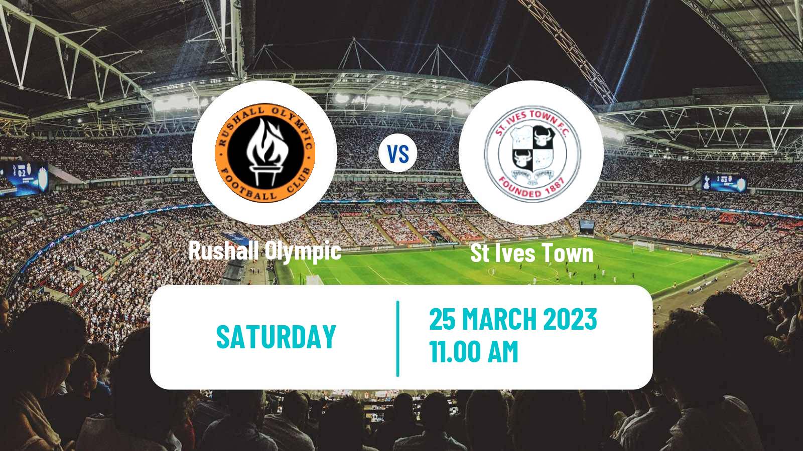 Soccer English Southern League Central Division Rushall Olympic - St Ives Town