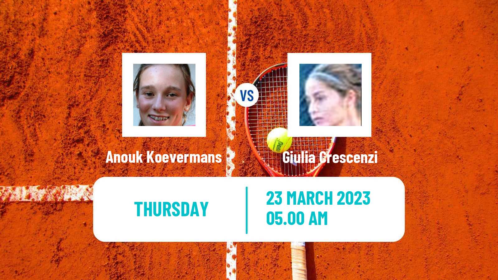 Tennis ITF Tournaments Anouk Koevermans - Giulia Crescenzi