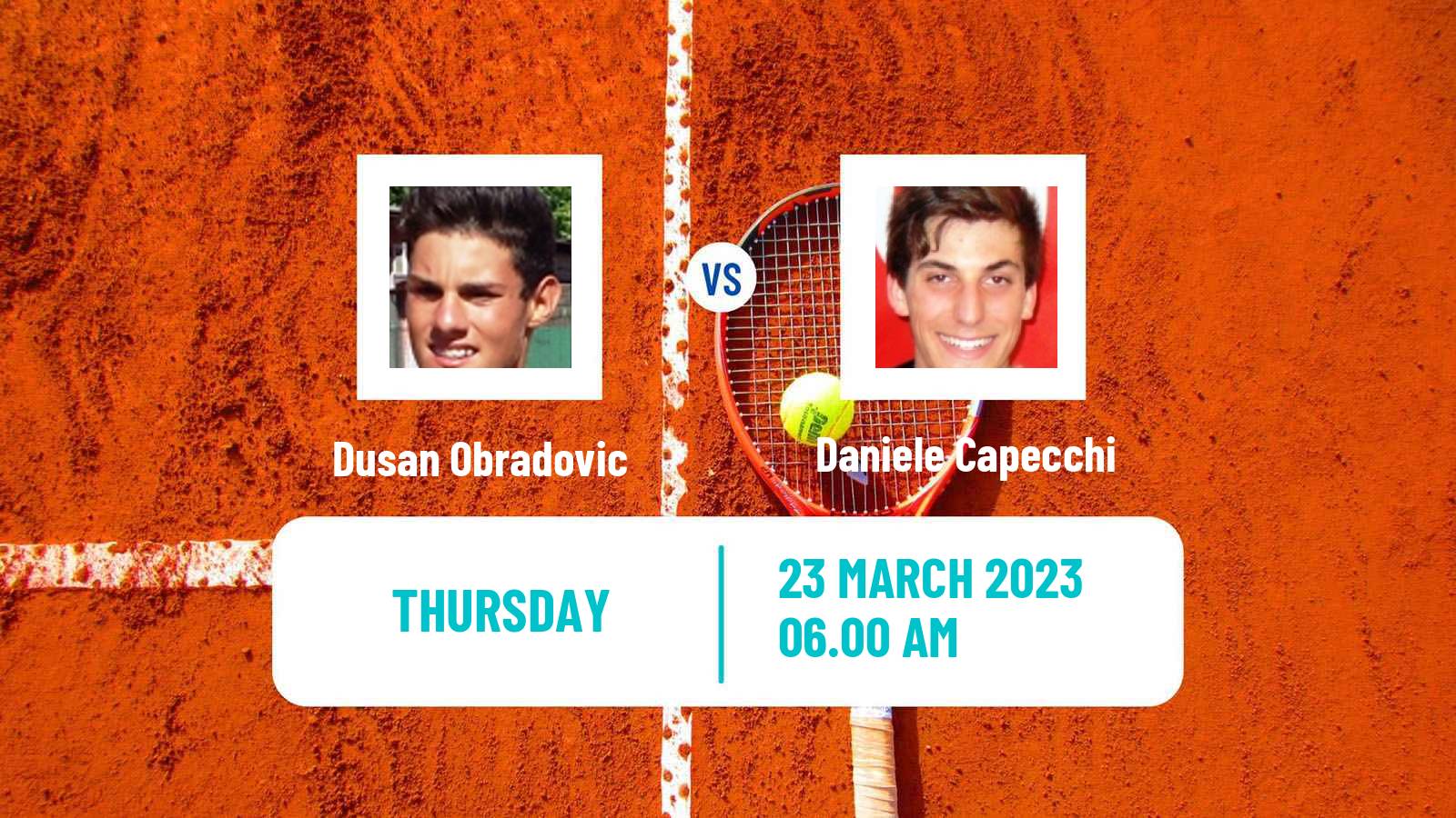 Tennis ITF Tournaments Dusan Obradovic - Daniele Capecchi