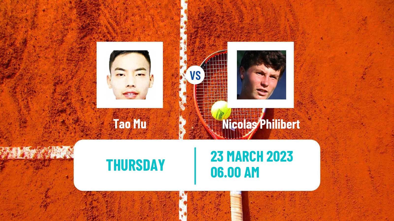 Tennis ITF Tournaments Tao Mu - Nicolas Philibert