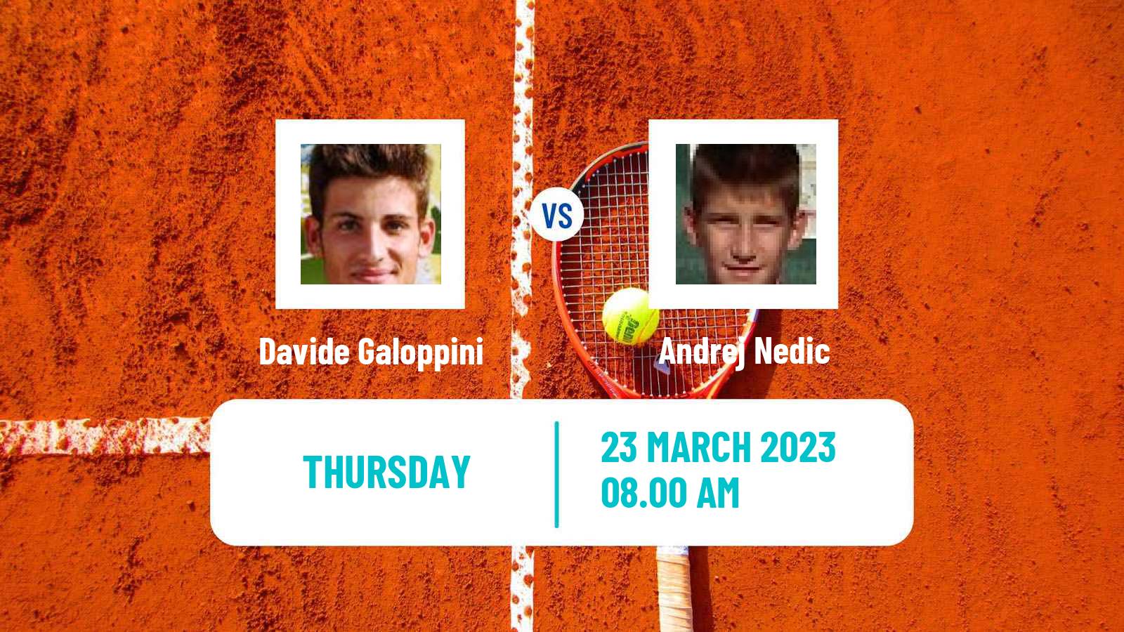 Tennis ITF Tournaments Davide Galoppini - Andrej Nedic