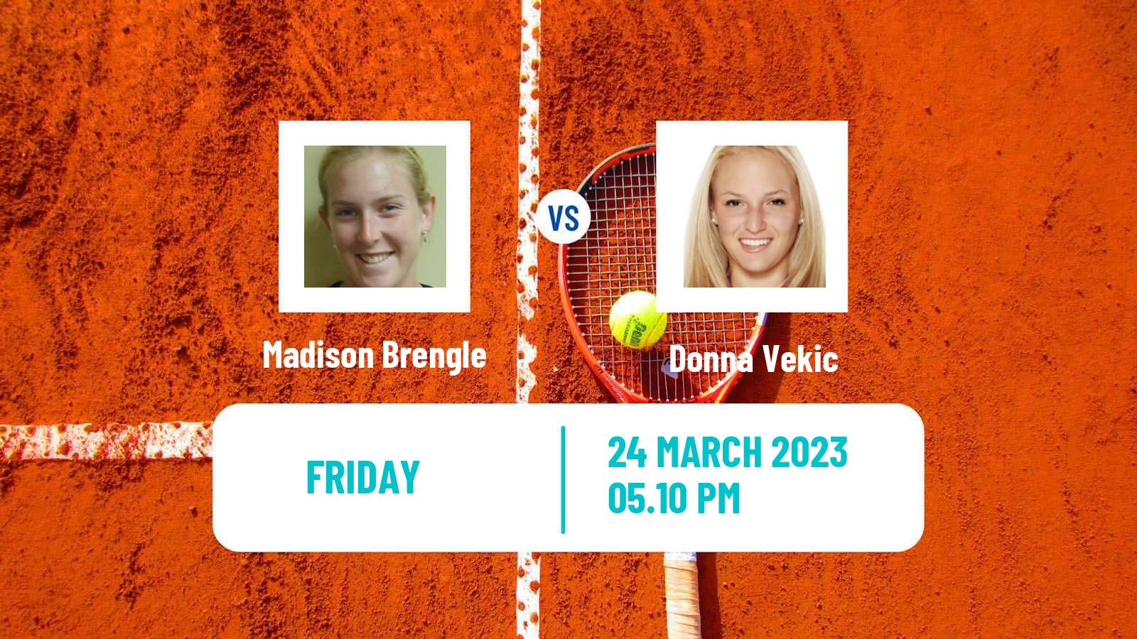 Tennis WTA Miami Madison Brengle - Donna Vekic