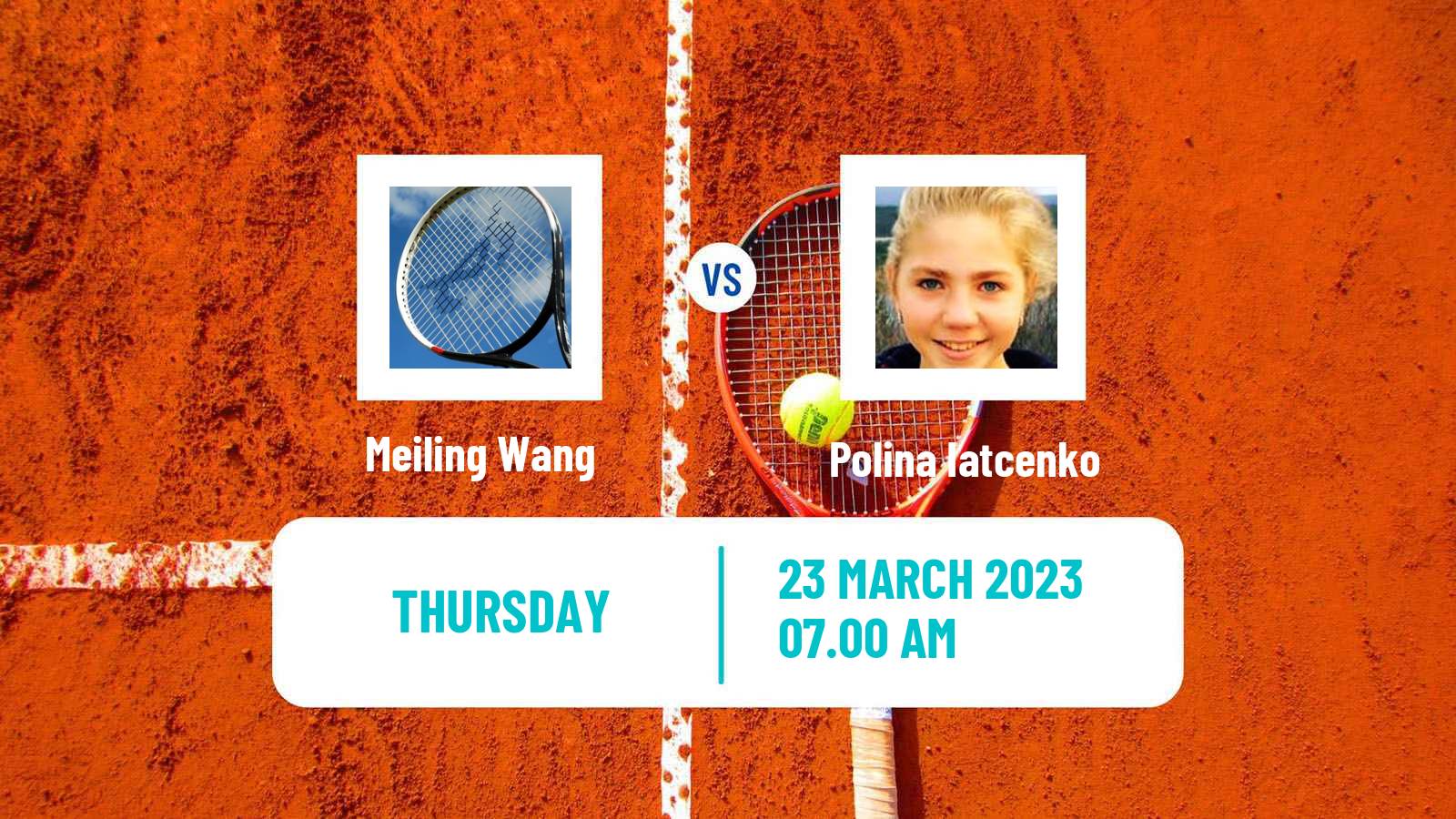 Tennis ITF Tournaments Meiling Wang - Polina Iatcenko