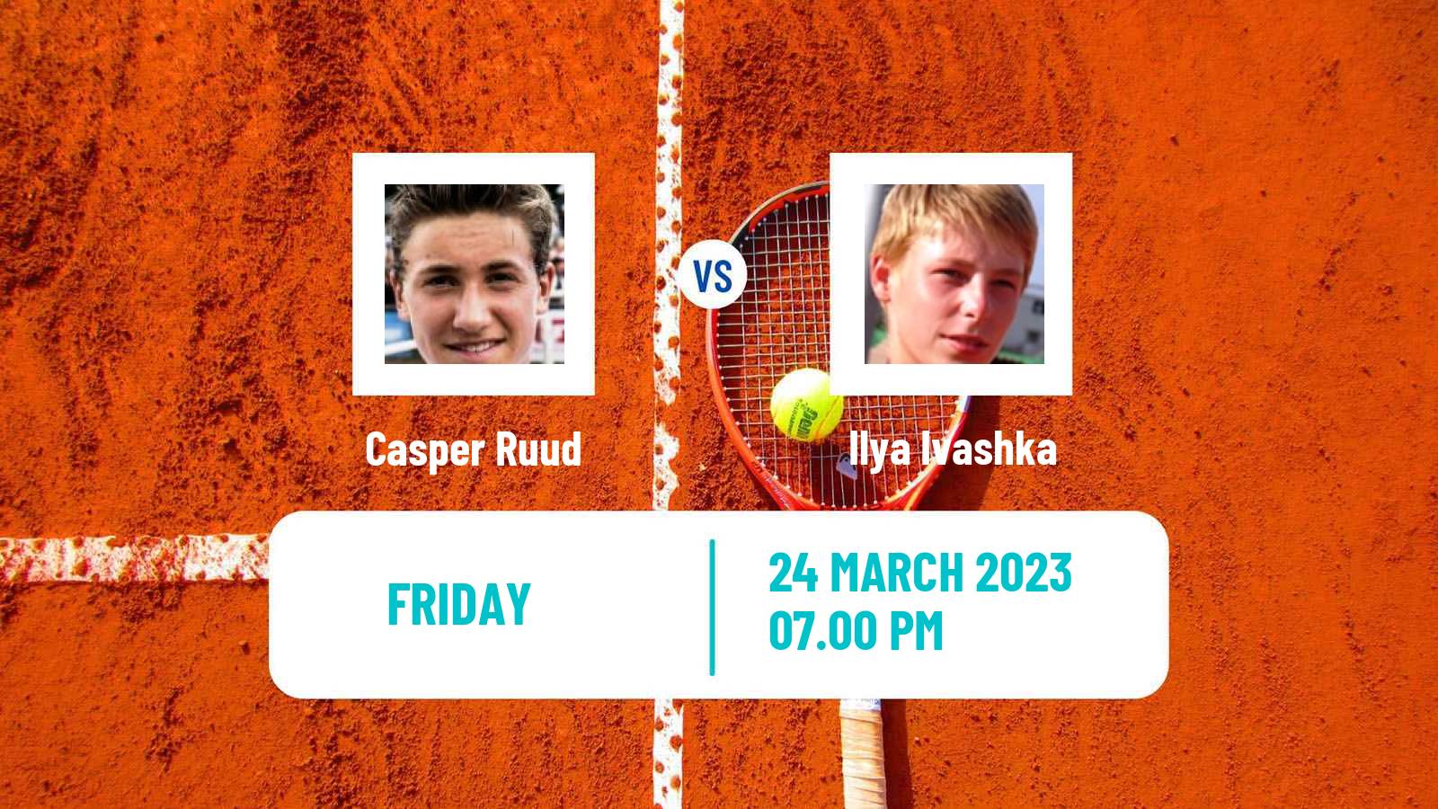 Tennis ATP Miami Casper Ruud - Ilya Ivashka