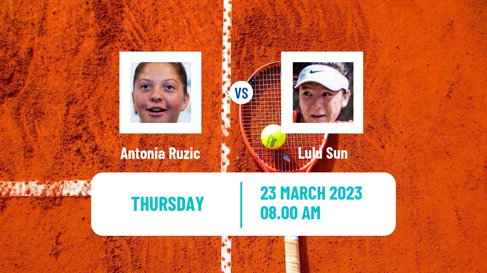Tennis ITF Tournaments Antonia Ruzic - Lulu Sun