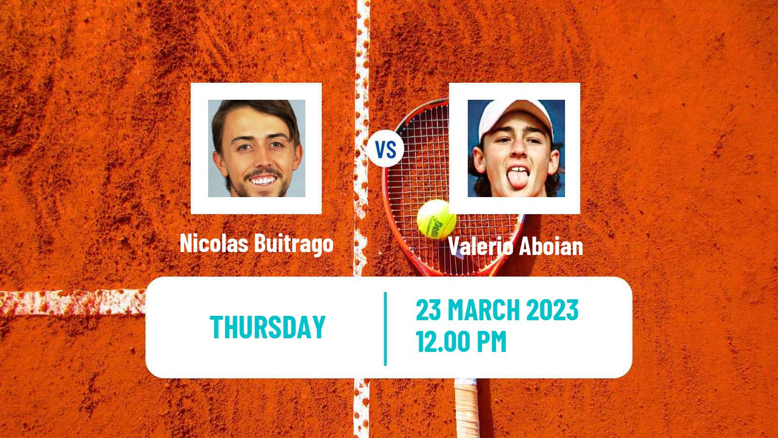 Tennis ITF Tournaments Nicolas Buitrago - Valerio Aboian