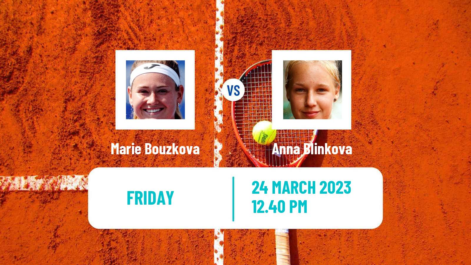 Tennis WTA Miami Marie Bouzkova - Anna Blinkova
