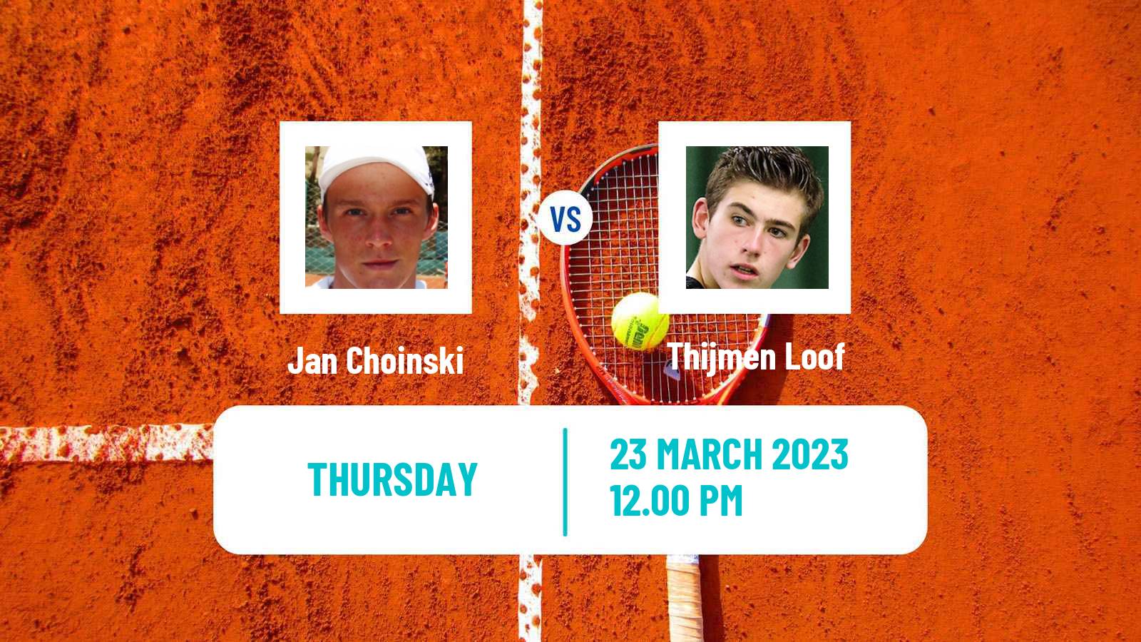 Tennis ITF Tournaments Jan Choinski - Thijmen Loof