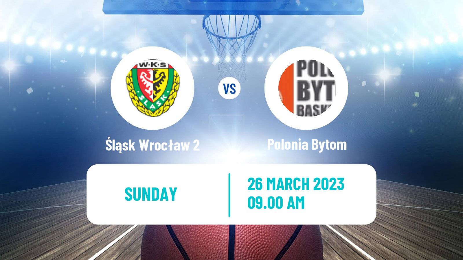 Basketball Polish 1 Liga Basketball Śląsk Wrocław 2 - Polonia Bytom