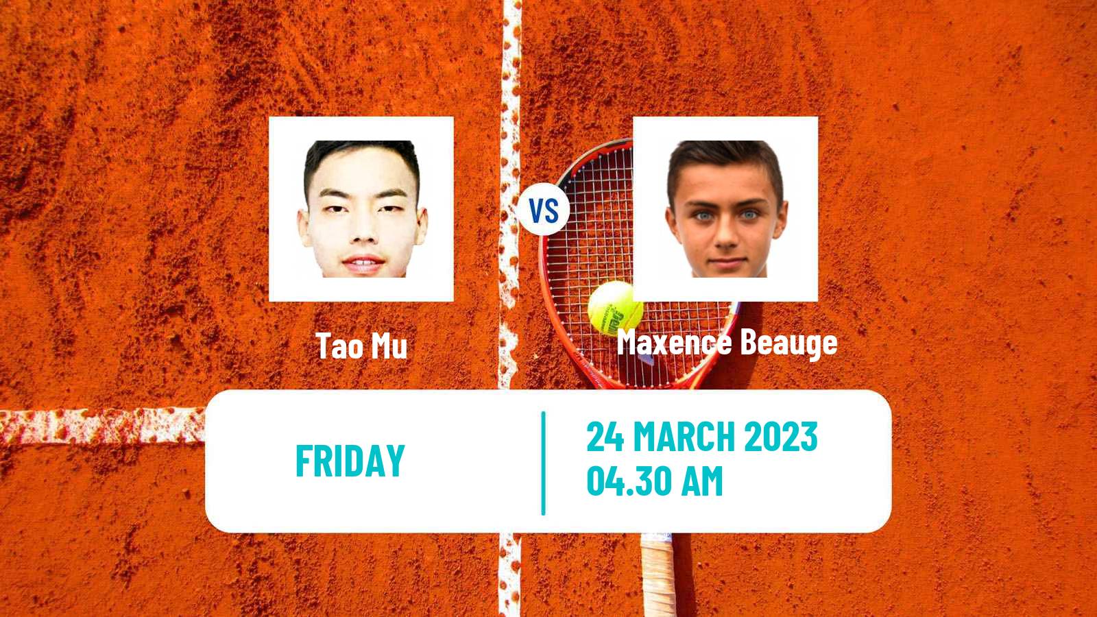 Tennis ITF Tournaments Tao Mu - Maxence Beauge
