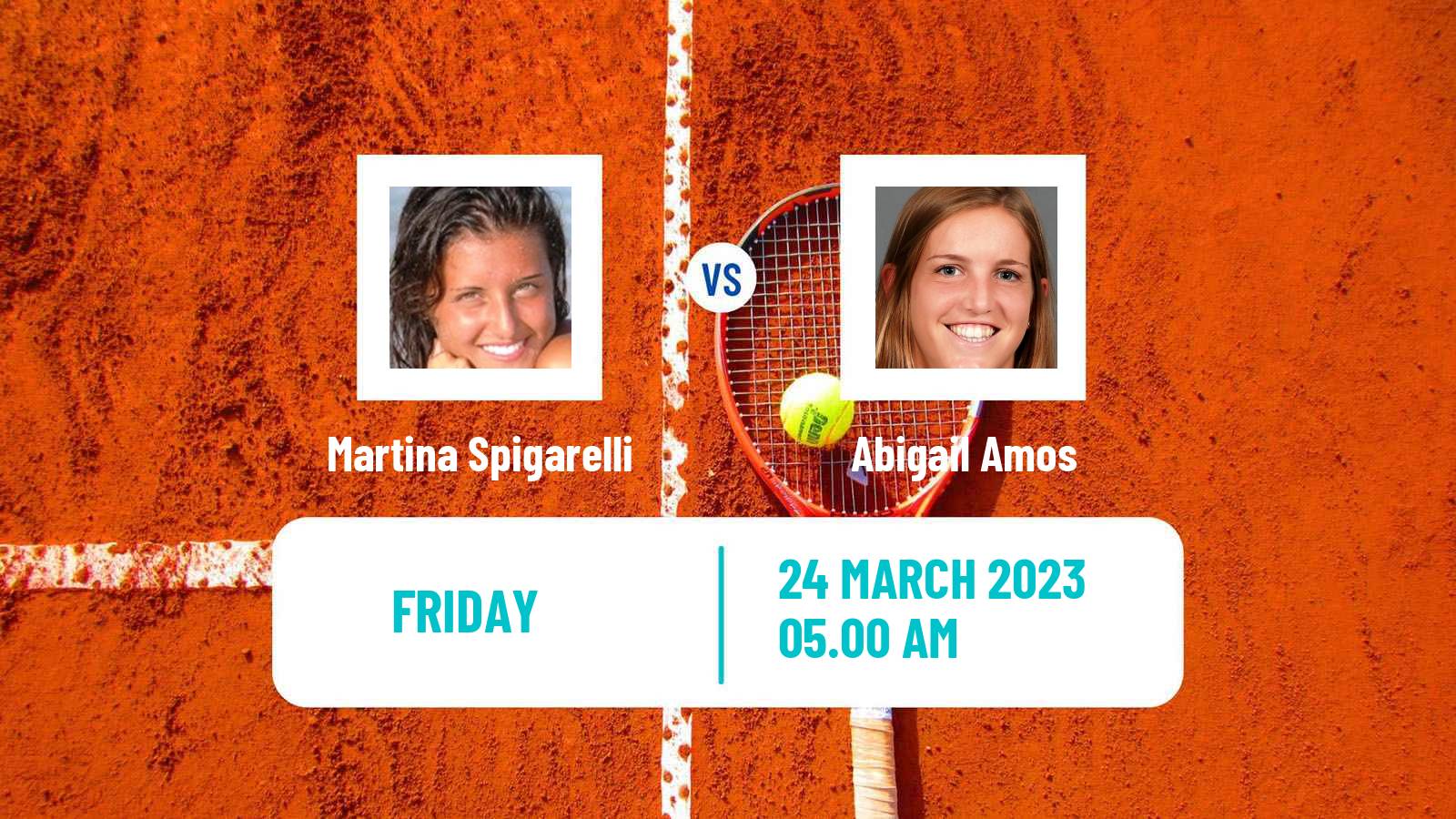 Tennis ITF Tournaments Martina Spigarelli - Abigail Amos