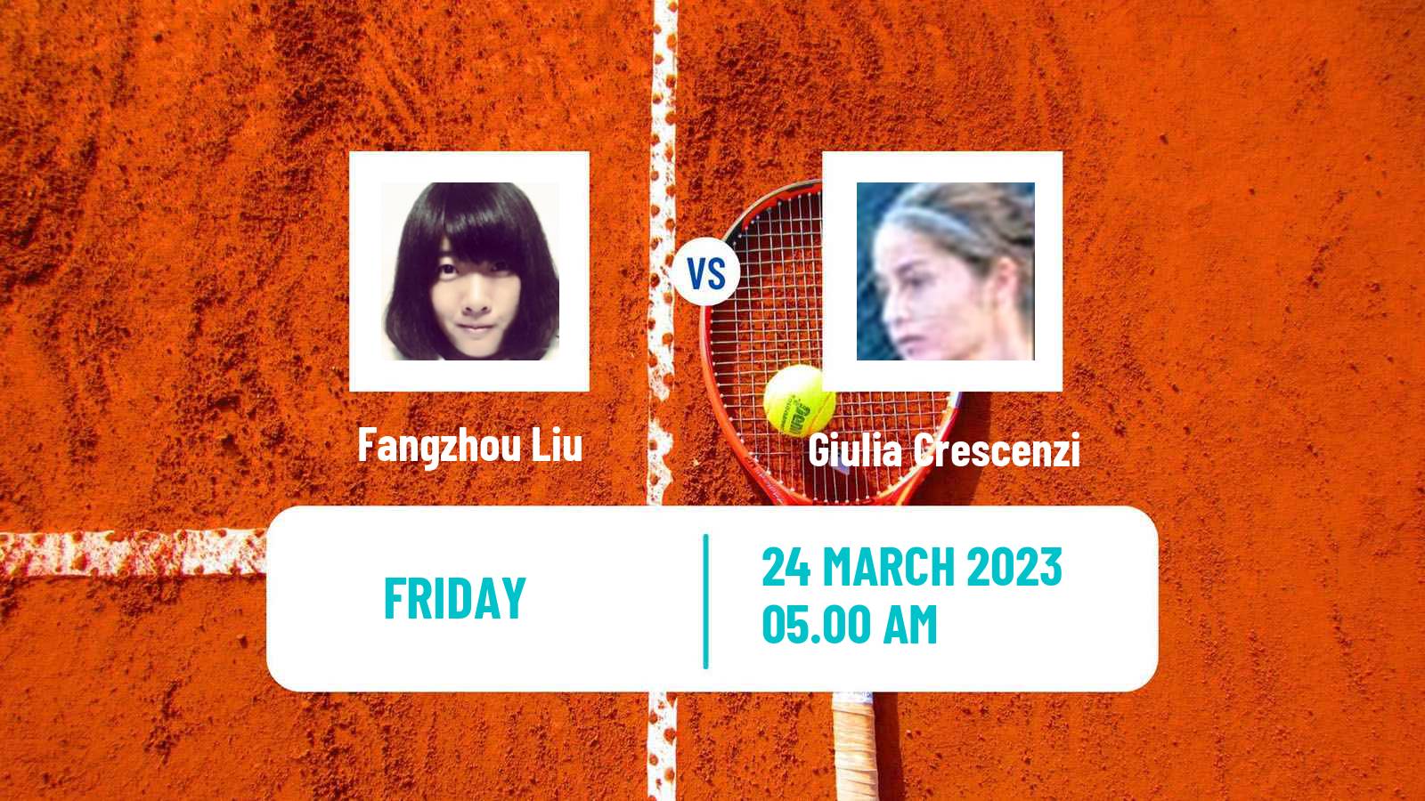 Tennis ITF Tournaments Fangzhou Liu - Giulia Crescenzi