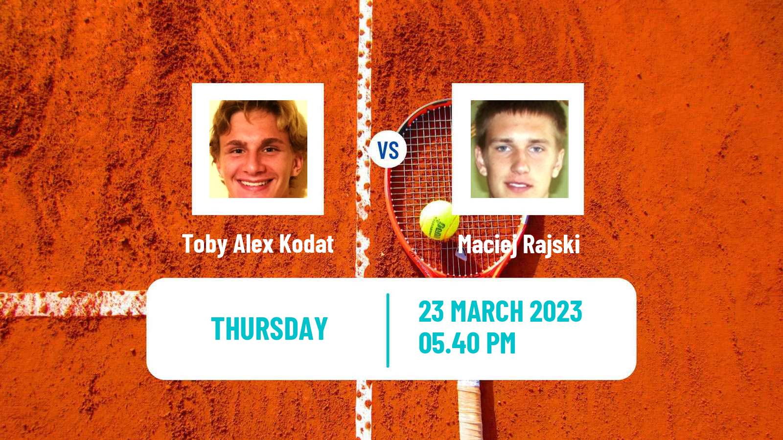 Tennis ITF Tournaments Toby Alex Kodat - Maciej Rajski
