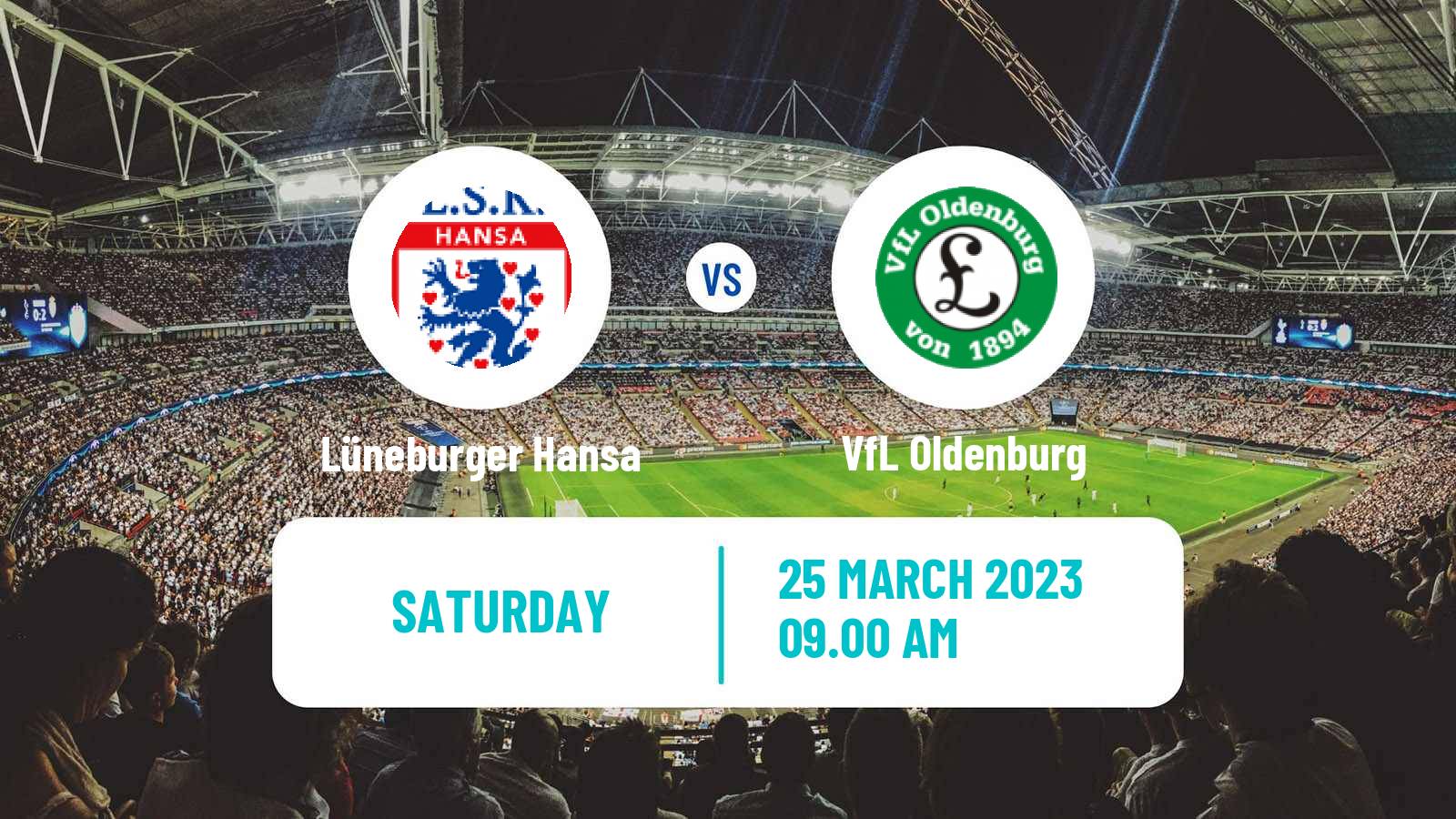 Soccer German Oberliga Niedersachsen Lüneburger Hansa - VfL Oldenburg