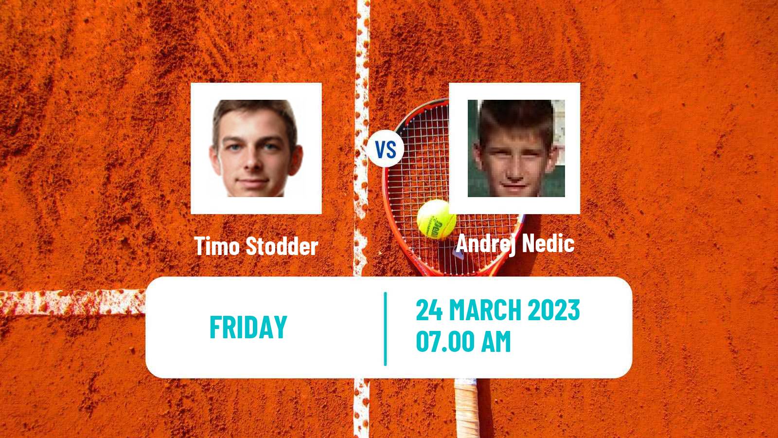 Tennis ITF Tournaments Timo Stodder - Andrej Nedic
