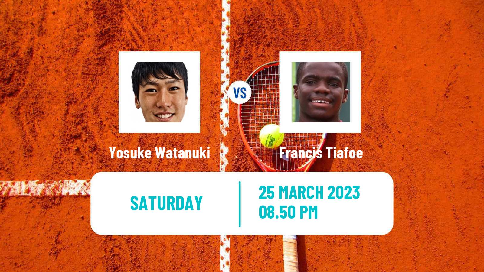 Tennis ATP Miami Yosuke Watanuki - Francis Tiafoe