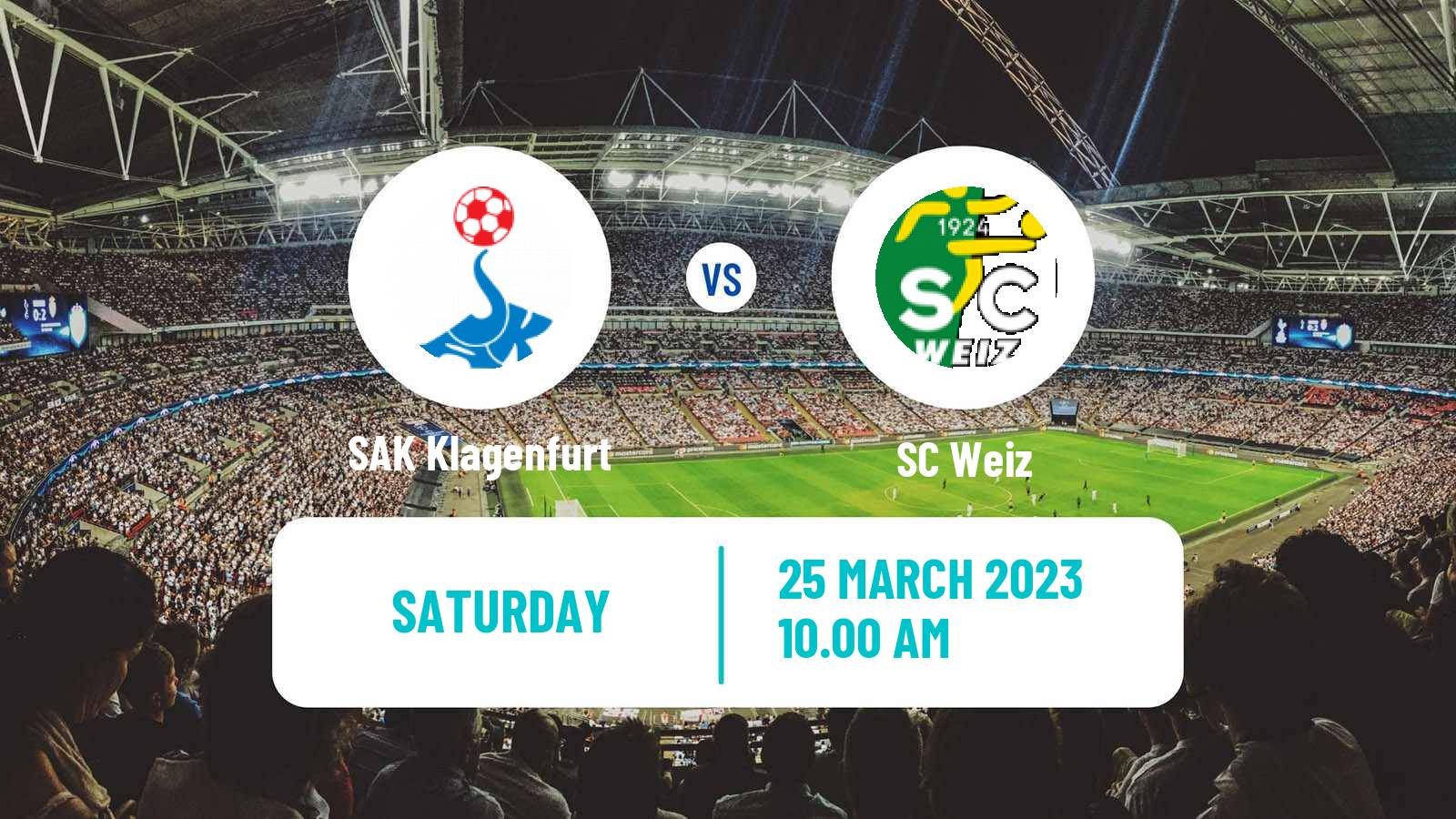 Soccer Austrian Regionalliga Central SAK Klagenfurt - SC Weiz