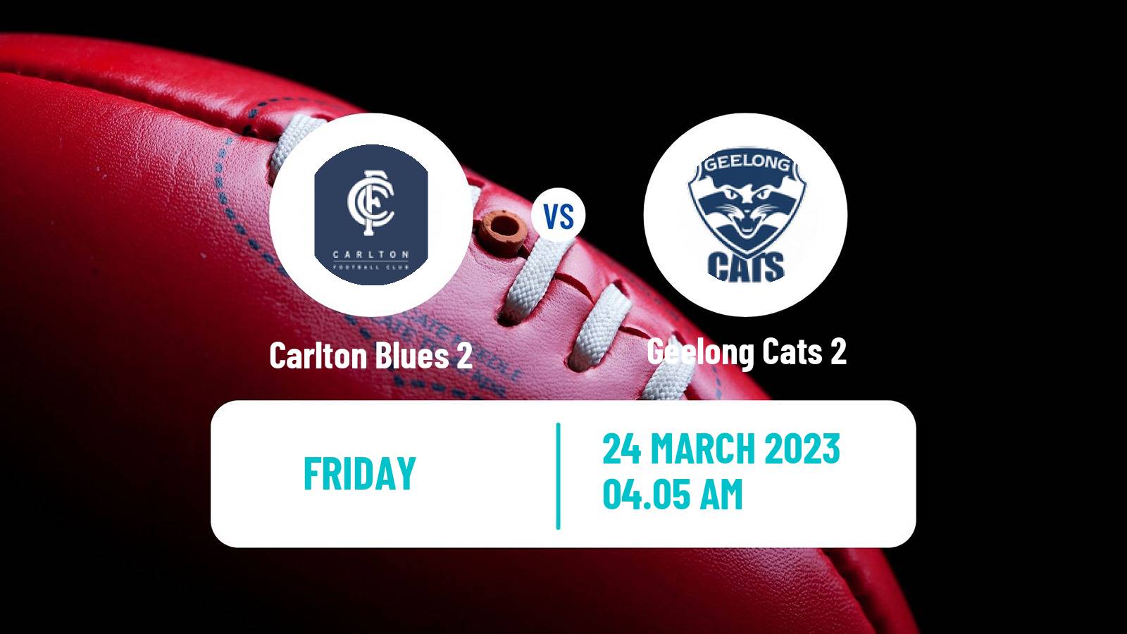 Aussie rules VFL Carlton Blues 2 - Geelong Cats 2