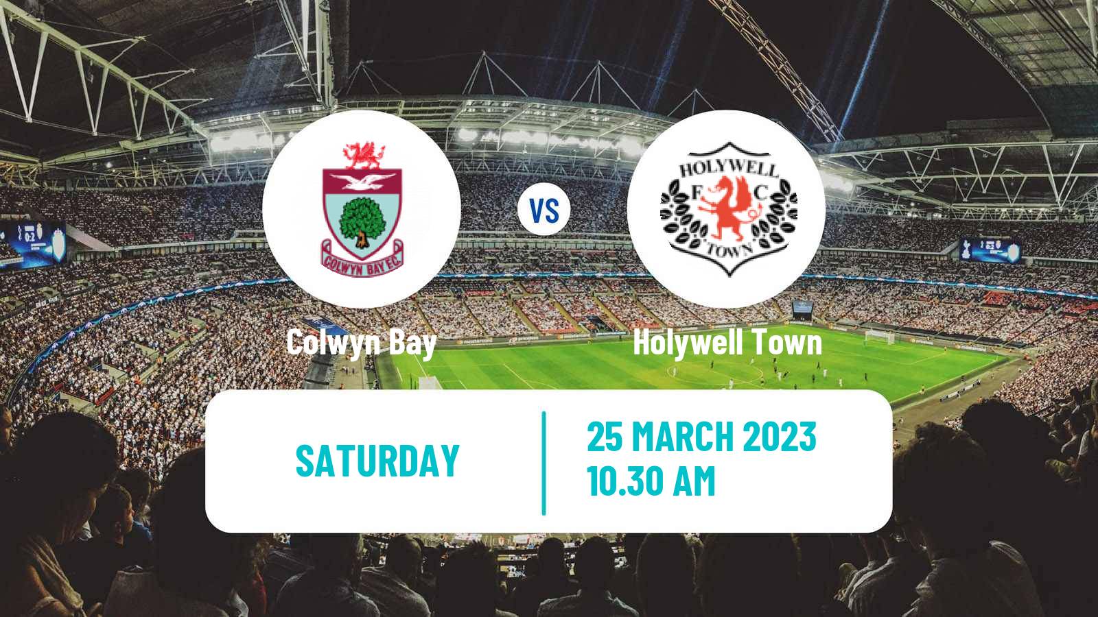 Soccer Welsh Cymru North Colwyn Bay - Holywell Town