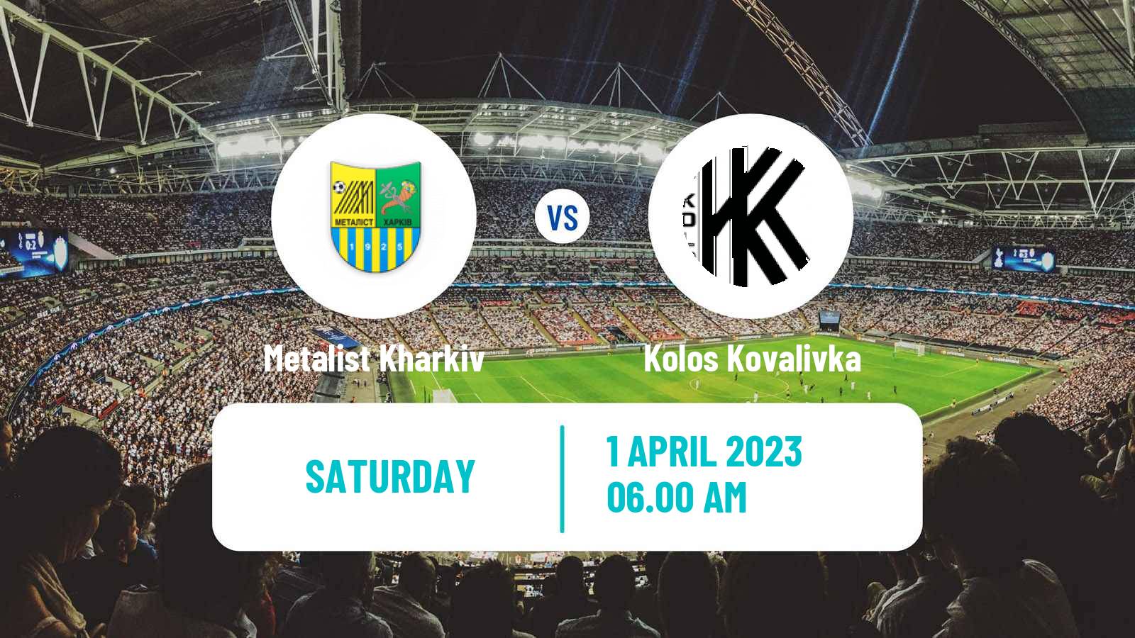 Soccer Ukrainian Premier League Metalist Kharkiv - Kolos Kovalivka
