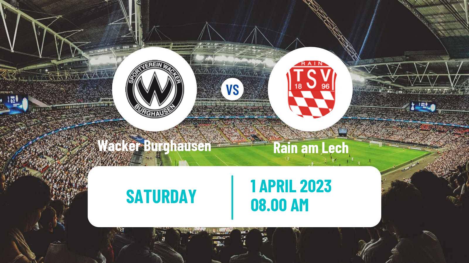 Soccer German Regionalliga Bayern Wacker Burghausen - Rain am Lech