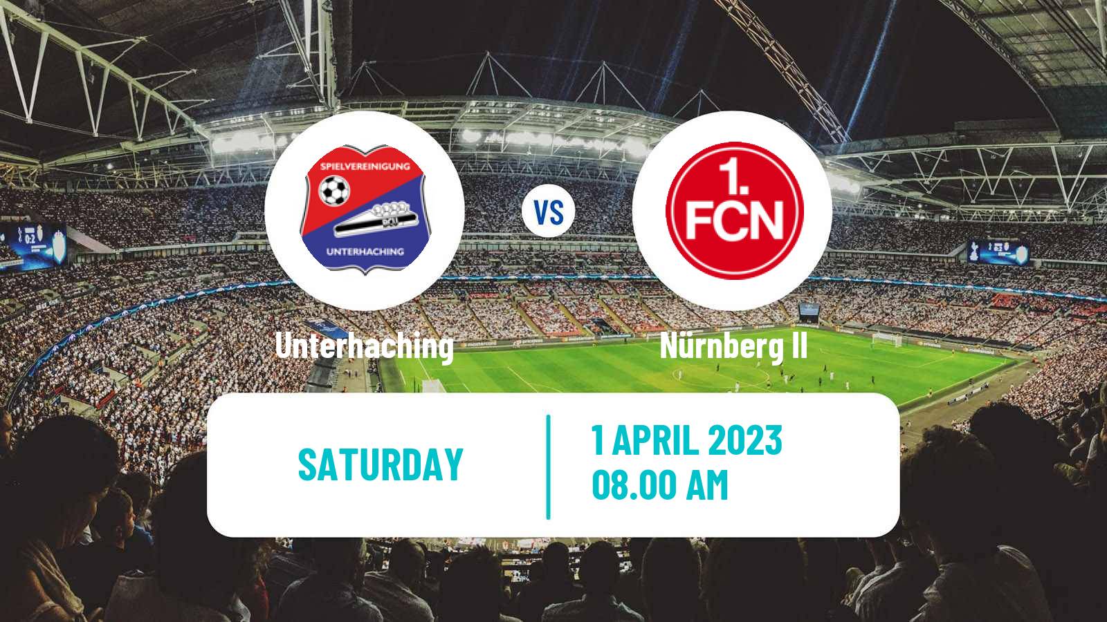 Soccer German Regionalliga Bayern Unterhaching - Nürnberg II