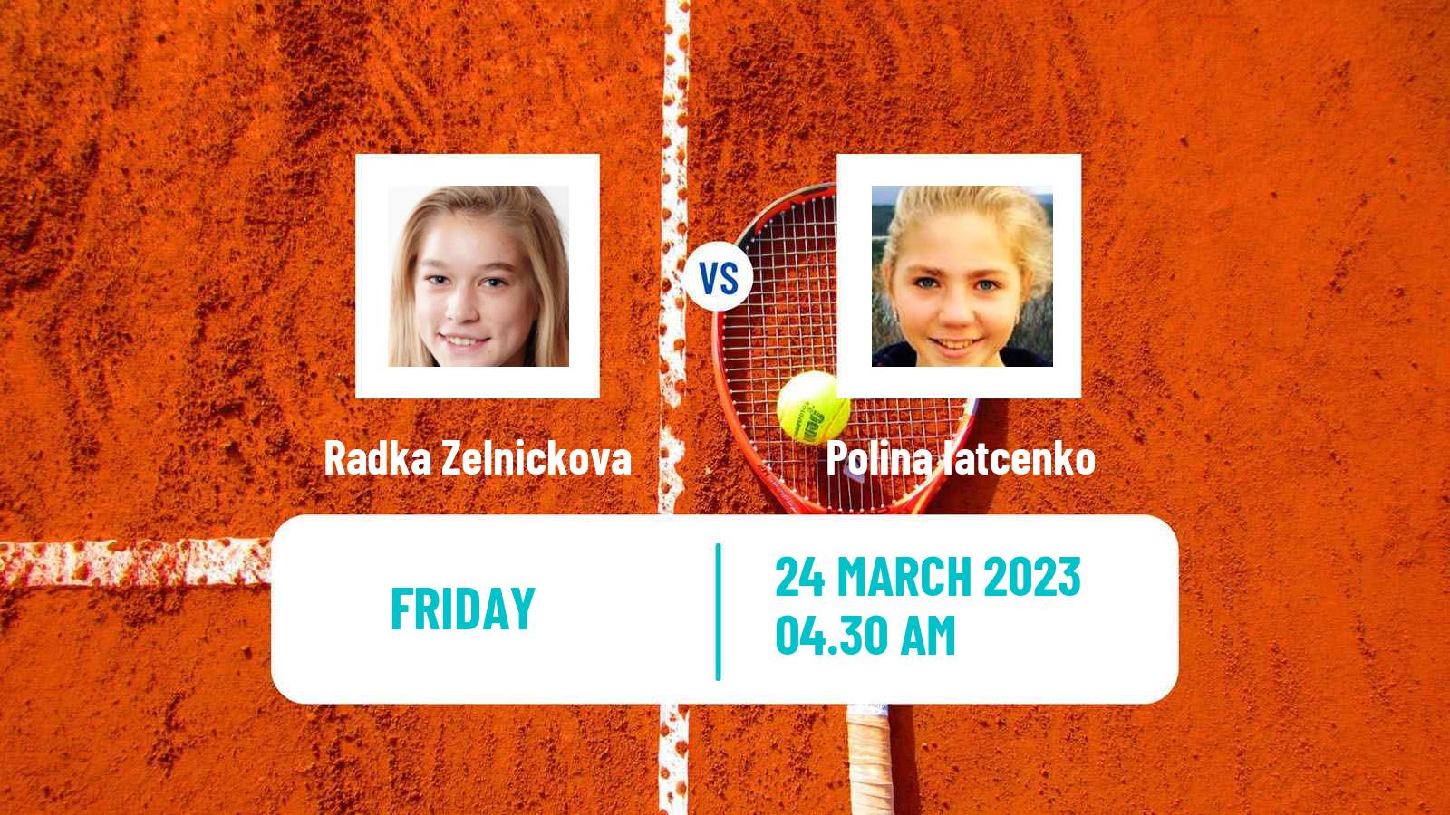 Tennis ITF Tournaments Radka Zelnickova - Polina Iatcenko