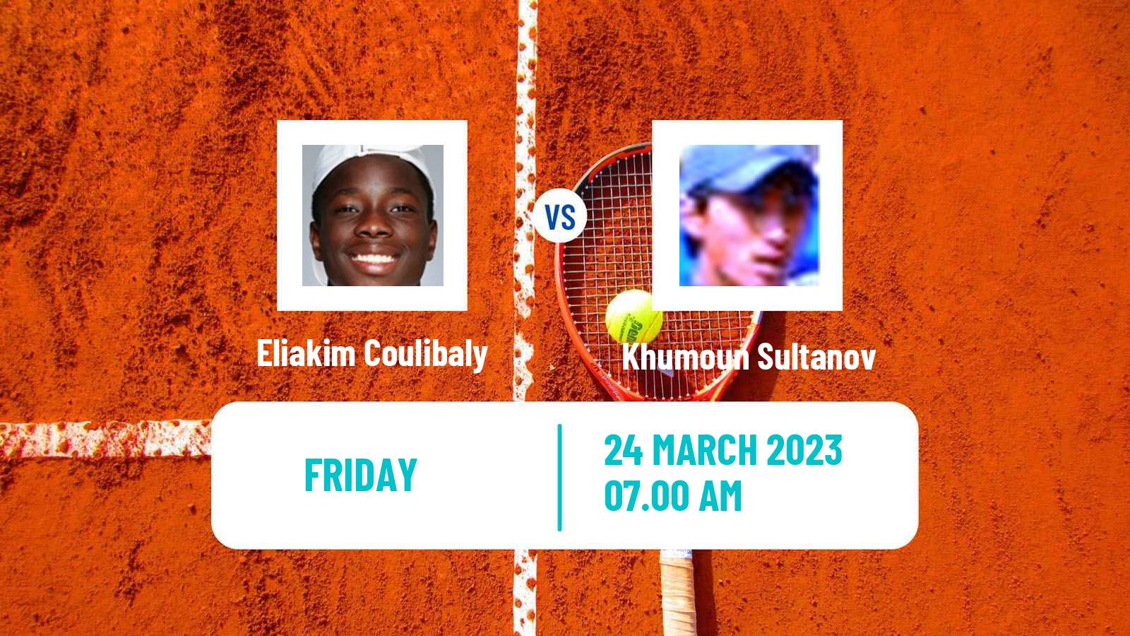 Tennis ITF Tournaments Eliakim Coulibaly - Khumoun Sultanov