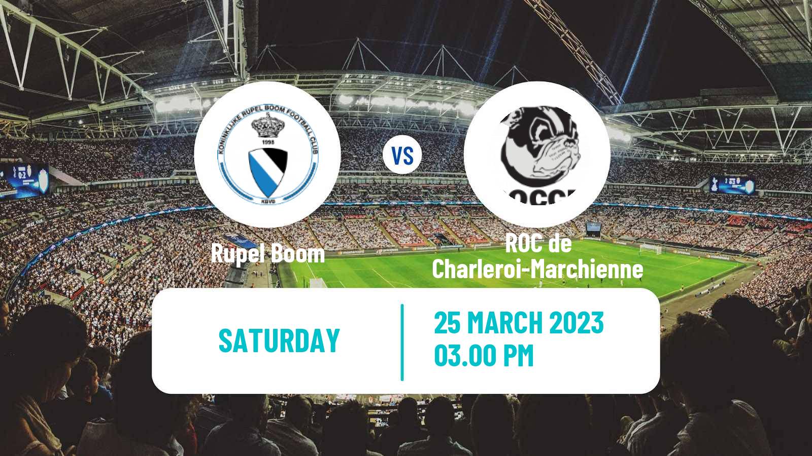 Soccer Belgian National Division 1 Rupel Boom - ROC de Charleroi-Marchienne