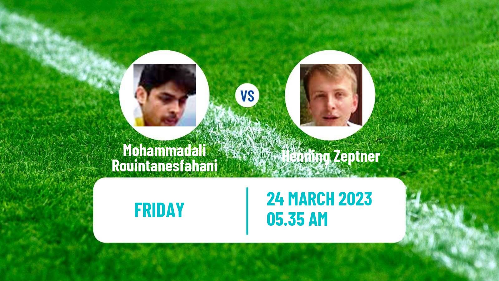 Table tennis Table Tennis Mohammadali Rouintanesfahani - Henning Zeptner